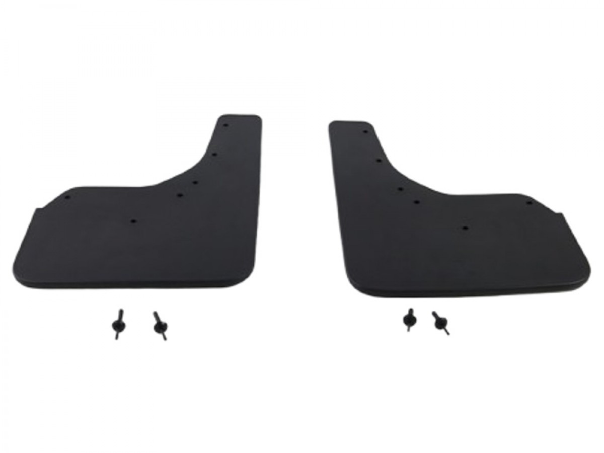 Mopar Splash Guards Rear Pair Rubber Black With RAM Logo For Trucks With Fender Flares