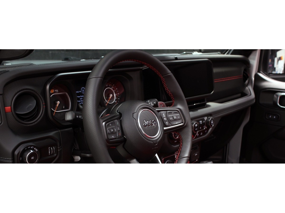 Mopar Dashboard Panel Trim Kit Black Leather Red Stitching From Rubicon 392