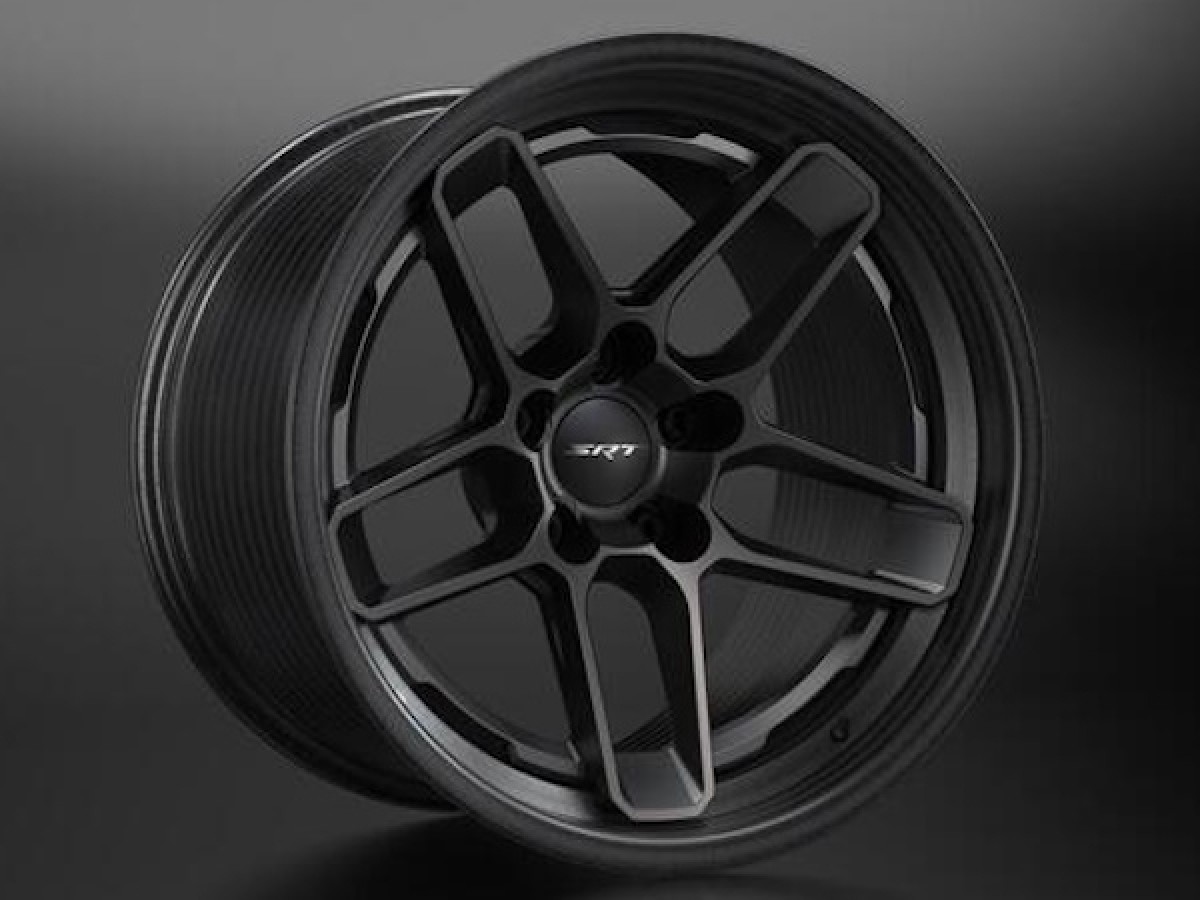 Mopar Performance Direct Connection D170 Carbon Fiber Wheel 17x11 Rear With Center Cap TPMS And Lug Nuts