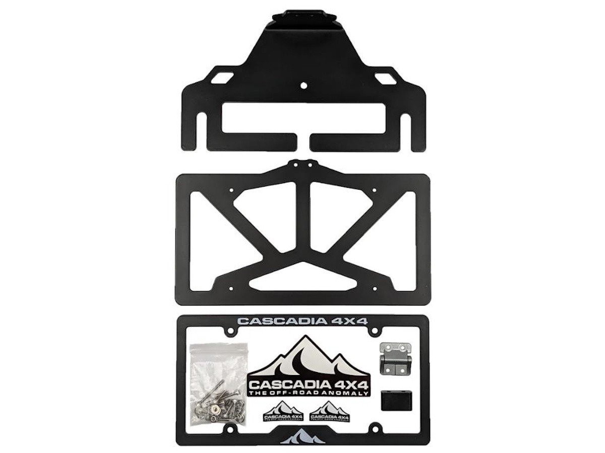 Mopar Winch Compatible License Plate Bracket Mounting System Flipster V3 By Cascadia 4x4
