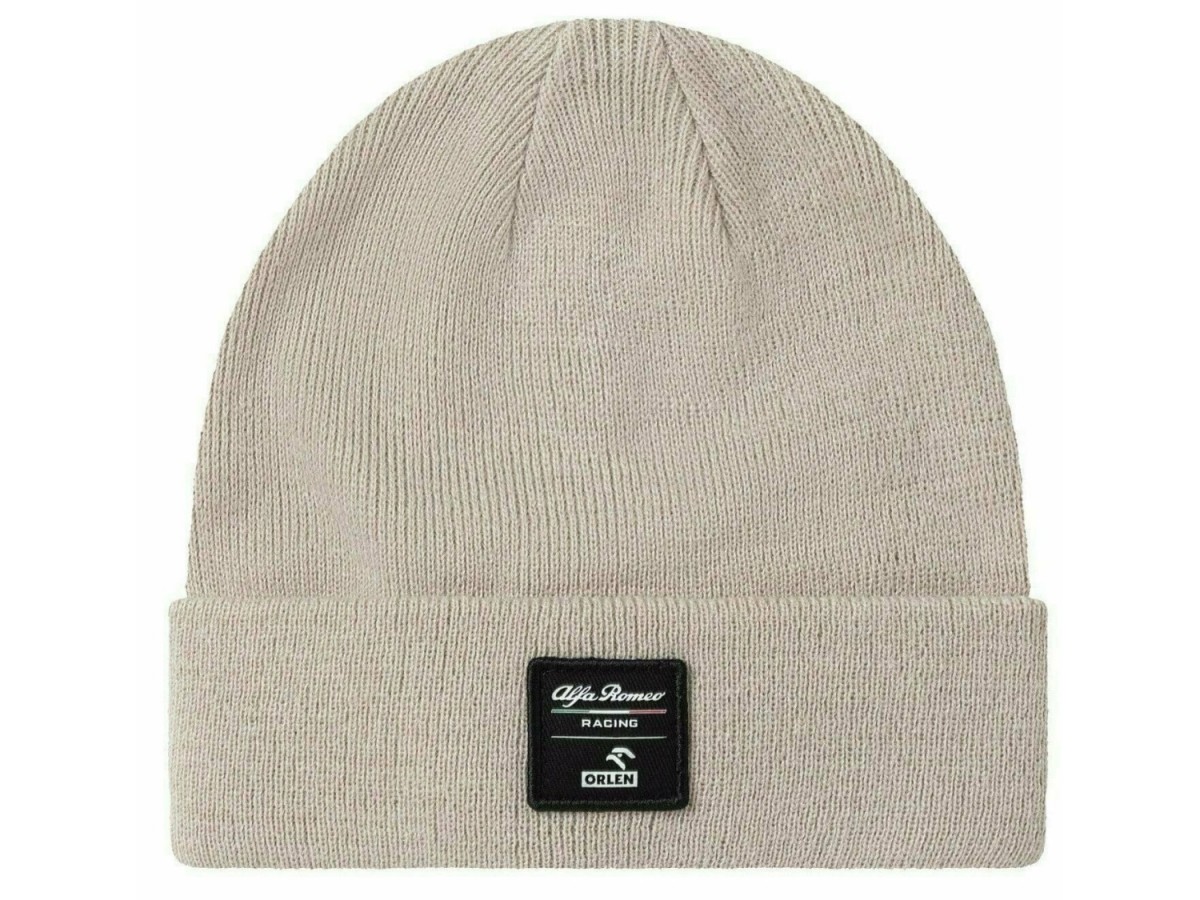 153-alfa-romeo-racing-logo-knit-hat-sand-1.jpg Alfa Romeo Racing Logo Knit Hat Sand
