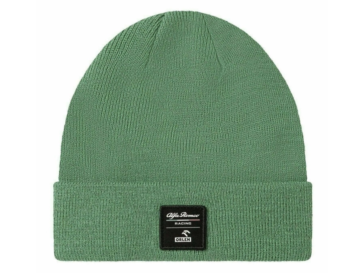 154-alfa-romeo-racing-logo-knit-hat-green-1.jpg Alfa Romeo Racing Logo Knit Hat Green