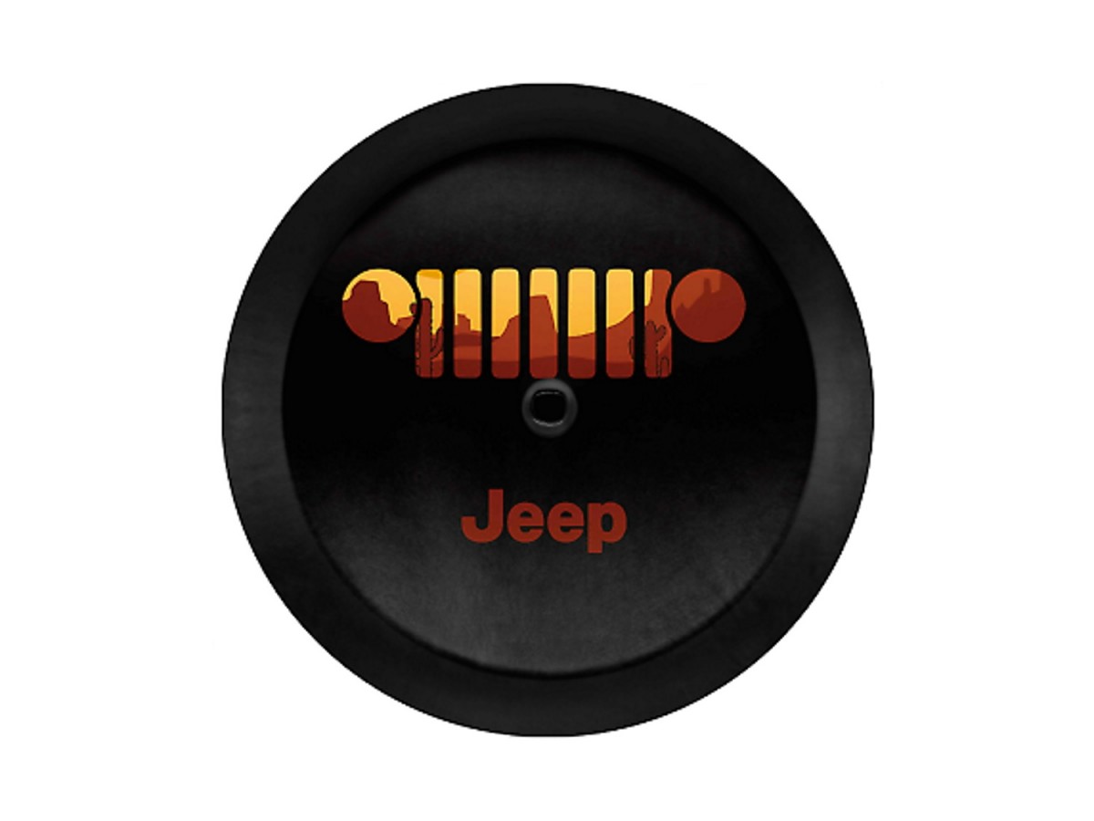 Mopar Spare Tire Cover - Jeep Grille Logo 3 Color
