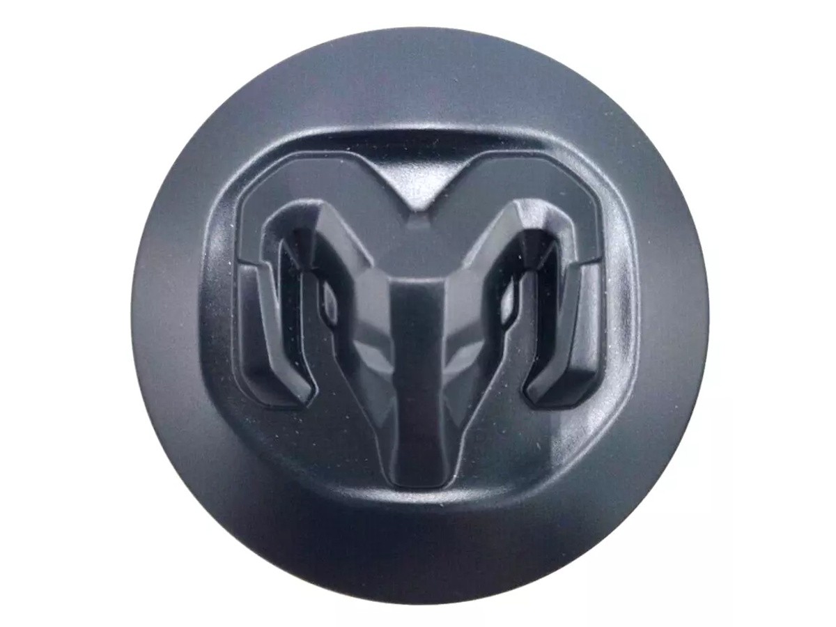 Mopar Wheel Center Cap Matte Black With Rams Head Logo