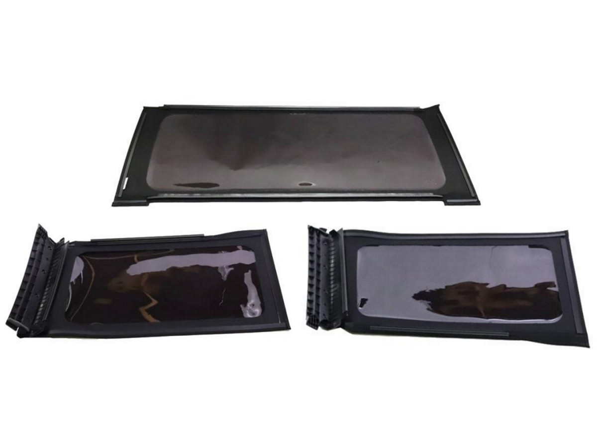 Mopar Replacement Window Set For 4 Door Premium Black Soft Top Tinted