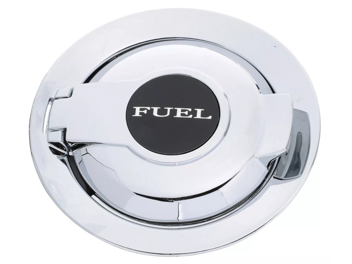 Mopar Fuel Filler Door Chrome And Black With Fuel Logo From Last Call Black Ghost